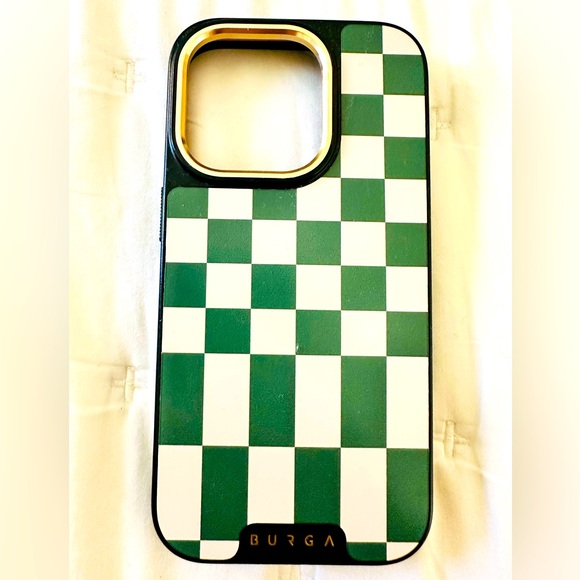 BURGA iPhone 14 Pro Elite Dark Ivy League Green & Cream Phone Case - Picture 1 of 3